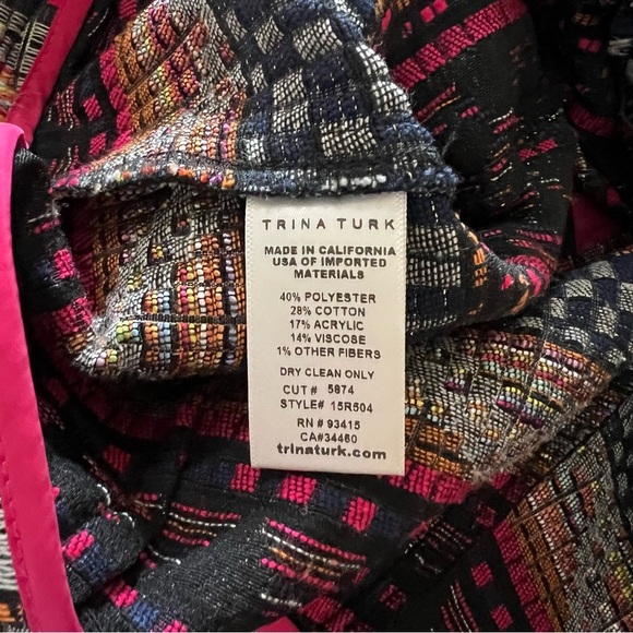 Trina Turk Multicolor Tweed Fringe Pockets Corbin Baja Shorts size 4 - Picture 5 of 7